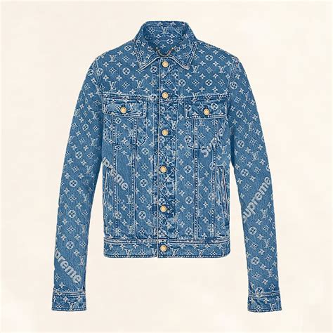 lv suoreme jacket|supreme lv denim jacket.